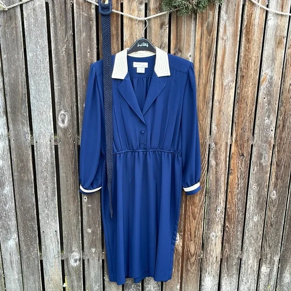 70s blue dress Vintage Paisley Print Maxi Dress 70s Blue and Purple Small-Medium